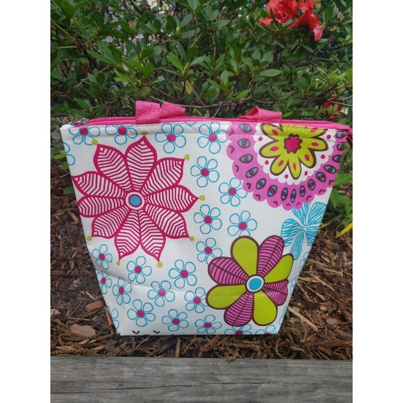 Floral Insulated Lunch Bag NEW Tote Cooler School Lunch - Picture 3 of 4